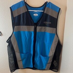 Amazon Blue and Gray Safety Work Vest